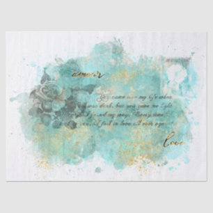 Vintages Liebe-Buchstabe-Seidenpapier Seidenpapier