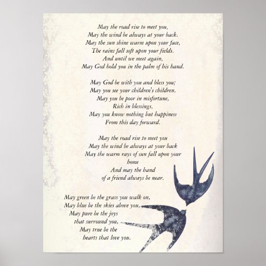 Vintages Liebesgedicht Poster (Vorne)