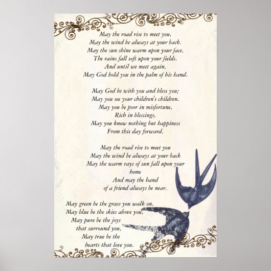 Vintages Liebesgedicht Poster (Vorne)