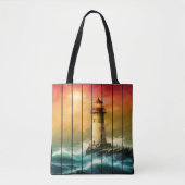 Vintages Light House Sea Shore Tasche (Vorderseite)