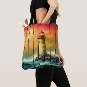 Vintages Light House Sea Shore Tasche