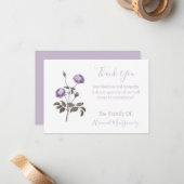 Vintages Lila Beileid Mitteilungskarte (Vorderseite/Rückseite Beispiel)