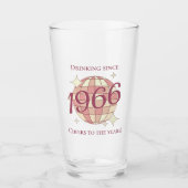 Vintages lila Bier aus dem Jahr 1966 Glas (Vorderseite)