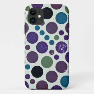 Vintages Lila blaues grün Punkte Muster Abstrakt Case-Mate iPhone Hülle