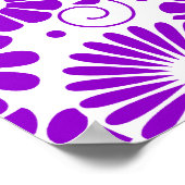 Vintages lila Blumenposter Poster (Ecke)