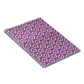 Vintages lila Blütenmuster Notizblock (Rechte Seite)