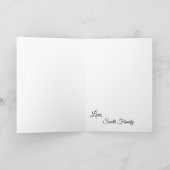 Vintages Lila Burgund Orchid Blume Personalisiert Karte (Innenseite)