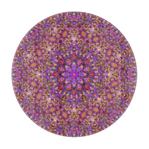 Vintages lila Fliesen-Muster-Kaleidoskop Schneidebrett