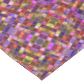 Vintages lila Fliesen-Muster-Kaleidoskop Tischdecke (Schrägansicht)