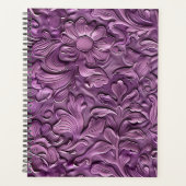 Vintages lila Glattleder Planer (Vorderseite)