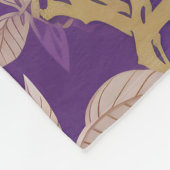 Vintages lila Goldchinoiserie Blumen Fleecedecke (Ecke)