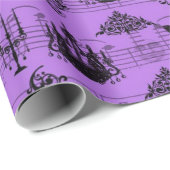 Vintages lila Halloween Geschenkpapier (Rolleneckpunkt)