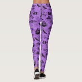 Vintages Lila Halloween Leggings (Rückseite)