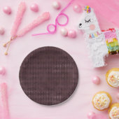 Vintages Lila Harlequin-Muster Pappteller (Party)