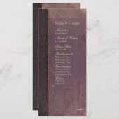 Vintages Lila Hochzeitsprogramm Programm (Vorne/Hinten)