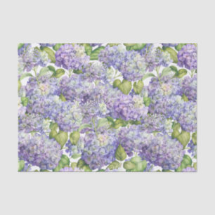 Vintages Lila Hydrangea-Blumenmuster Seidenpapier