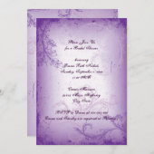 Vintages lila lila Brautparty Einladung (Vorne/Hinten)