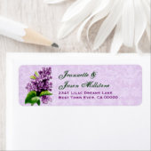 Vintages Lila Lilac-Hochzeitlabel V3 (Insitu)