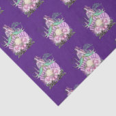 Vintages Lila Meereshexenmuster Seidenpapier (Detail)