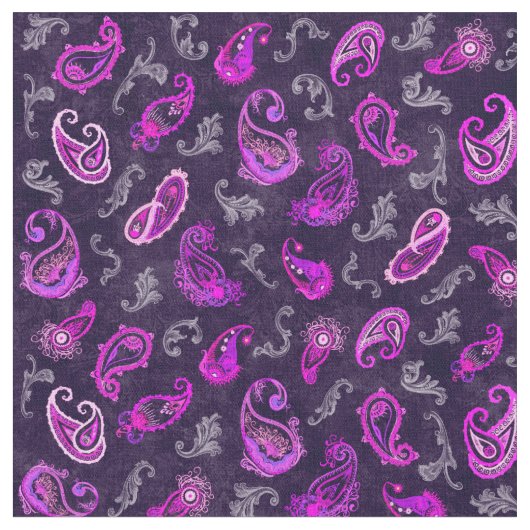 Vintages Lila Paisley Stoff (Nahaufnahme)