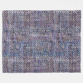 Vintages lila Sahneherringbone Fleecedecke (Vorderseite (Horizontal))
