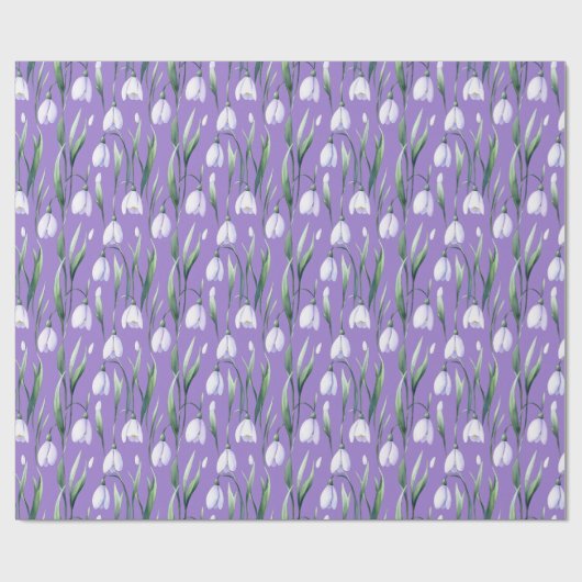 Vintages lila Schneeverfahren Geschenkpapier (Flach)