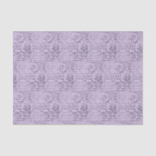 Vintages Lila Zeitungspapier Seidenpapier (Vorderseite)