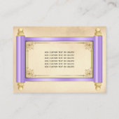 Vintages Lilac Gold Scroll Elegante UAWG Begleitkarte (Rückseite)