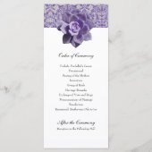 Vintages Lilac Succulent Wedding Program Programm (Rückseite)