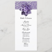 Vintages Lilac Succulent Wedding Program Programm (Vorderseite)