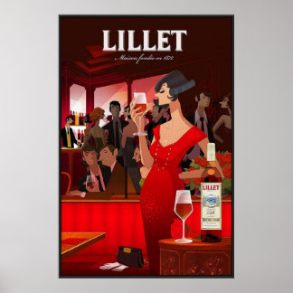 Vintages Lillet-Poster Poster