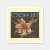 Vintages Lily-Label Serviette (Vorderseite)