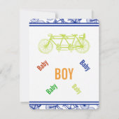 Vintages Limones Fahrrad Kinderdusche Einladung (Rückseite)