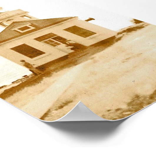 Vintages Limones Kiln Lighthouse Poster (Ecke)