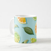 Vintages Limones Lemon Blue Pattern Kaffeetasse (Vorderseite Links)