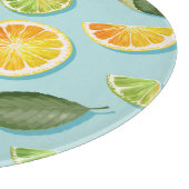 Vintages Limones Lemon Blue Pattern Schneidebrett (Ecke)