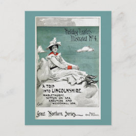Vintages Lincolnshire, Großbritannien, Feiertagspostkarte