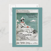 Vintages Lincolnshire, Großbritannien, Feiertagspostkarte (Vorne/Hinten)