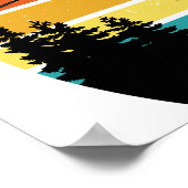 Vintages Lineman Sunset Retro Poster (Ecke)