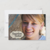 Vintages Linen Abschluss Foto Ankündigung (Vorderseite)