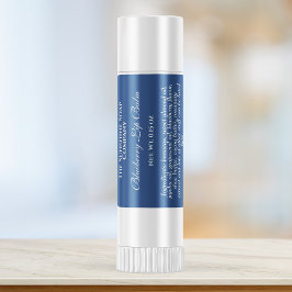 Vintages Lippenbalsam-Etikett - blau Quadratischer Aufkleber