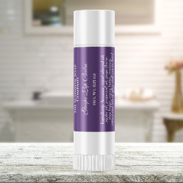 Vintages Lippenbalsam-Etikett - lila Quadratischer Aufkleber