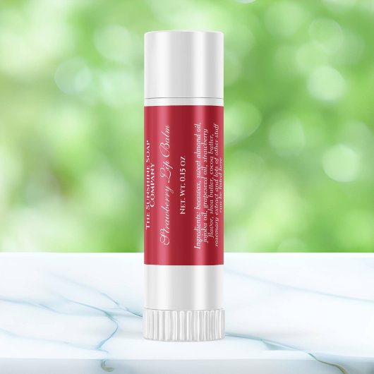 Vintages Lippenbalsam-Etikett - rot Quadratischer Aufkleber