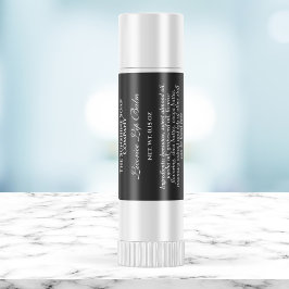 Vintages Lippenbalsam-Etikett - schwarz Quadratischer Aufkleber