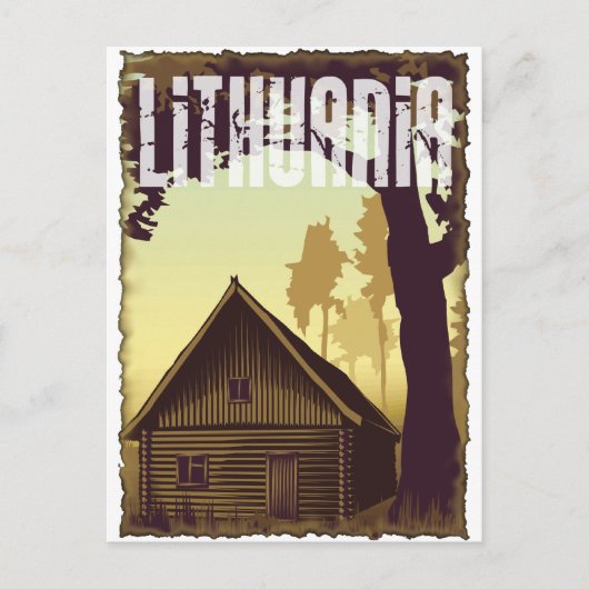 Vintages Litauen Postkarte (Vorderseite)