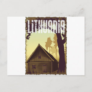 Vintages Litauen Postkarte