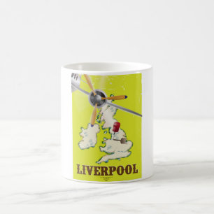 Vintages Liverpool Travel Poster Kaffeetasse