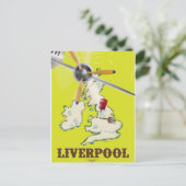 Vintages Liverpool Travel Poster Postkarte (Stehend Vorderseite)