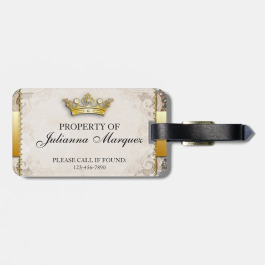 Vintages Lizenzeigentum am Gepäcktag Gepäckanhänger (Rückseite horizontal)