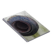 Vintages Lkw-Gas in Grün und Weiß Notizblock (Rechte Seite)